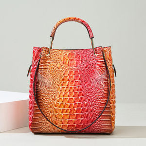 Large Capacity Women's Embossed Tote Bag Maternity Bucket Bag Fashion Accessory