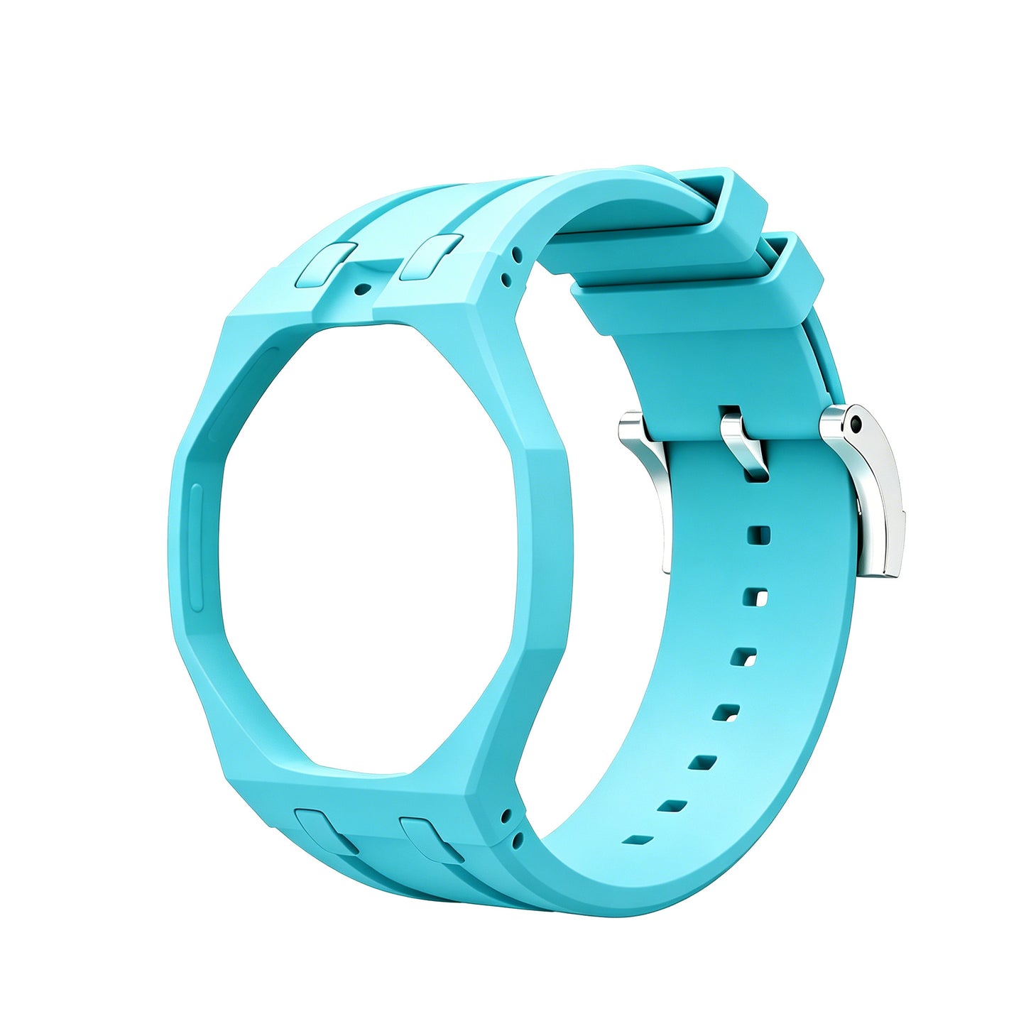 For AP x Swatch Royal Pop Watch Case Silicone Strap Adjustable Buckle Band