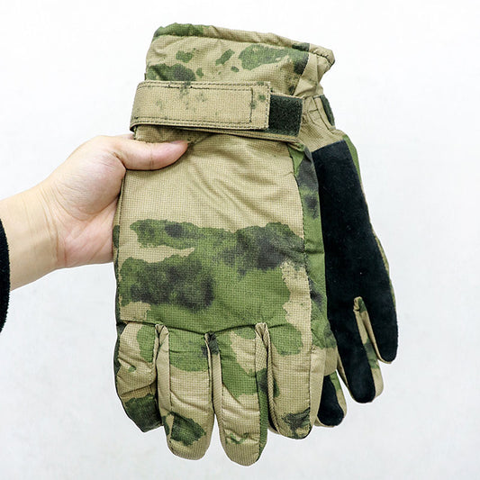 Insulated Tactical Camouflage Gloves Winter Five-Finger Cold Weather Protection