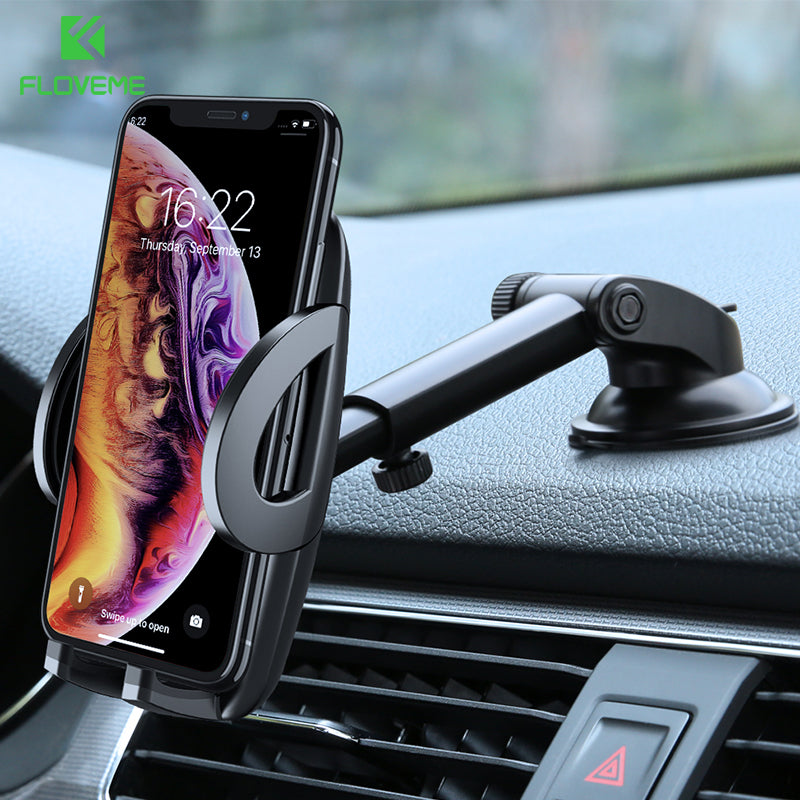 360-Degree Rotatable Car Phone Holder Extendable Arm Dashboard Windshield Mount