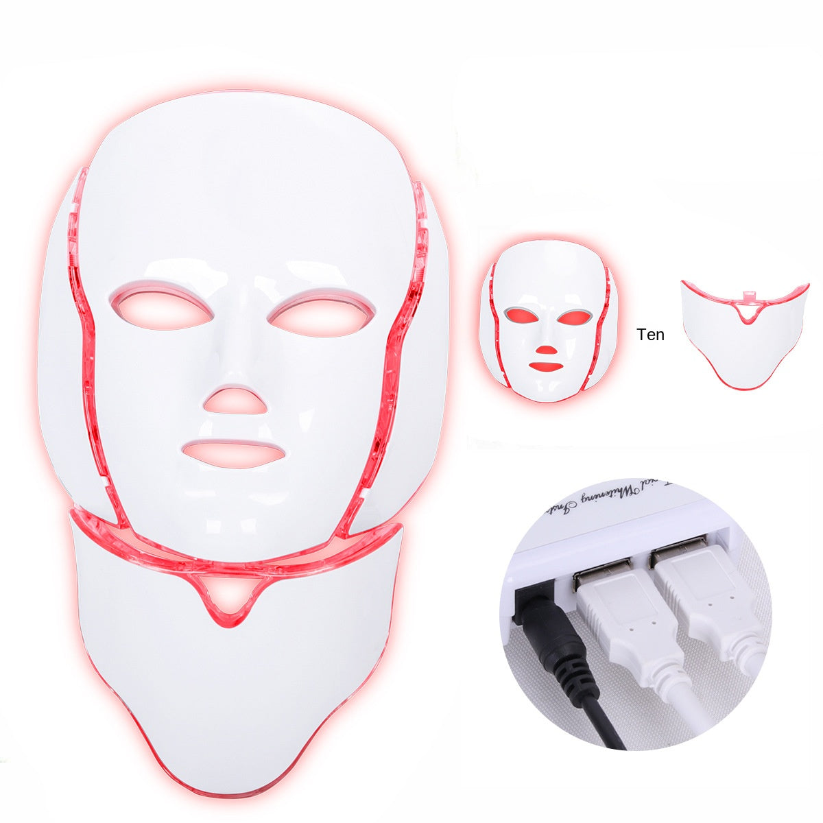 LED Photon Facial Mask Skin Rejuvenation Home Therapy Skincare Treatment Device