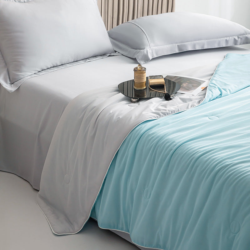 Lightweight Cool Silk Summer Cooling Blanket Breathable Soft Quilt 2 Sizes