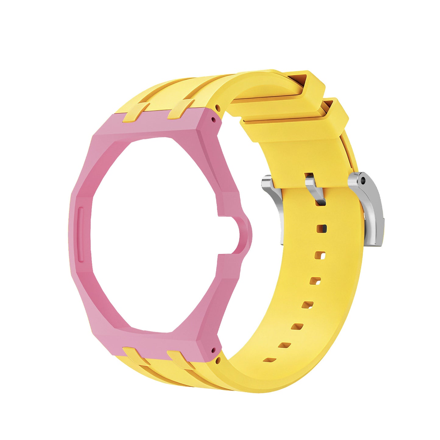 For AP x Swatch Royal Pop Watch Case Silicone Strap Adjustable Buckle Band