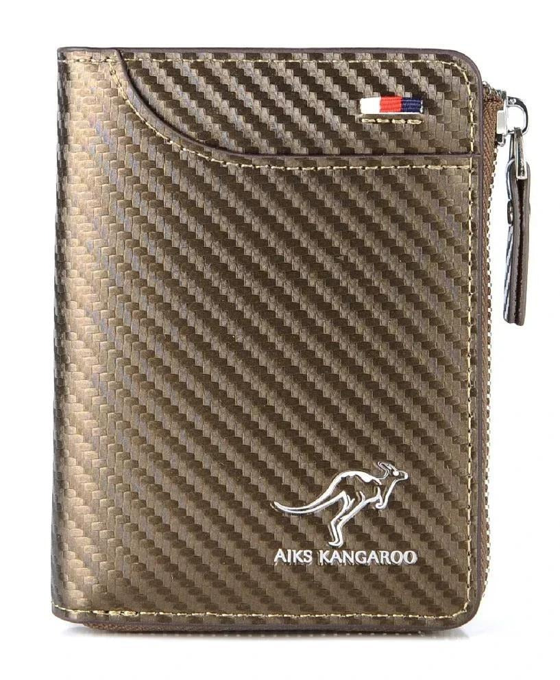 Men's Faux Leather Wallet Slim RFID Blocking Bifold Credit Card Holder Secure