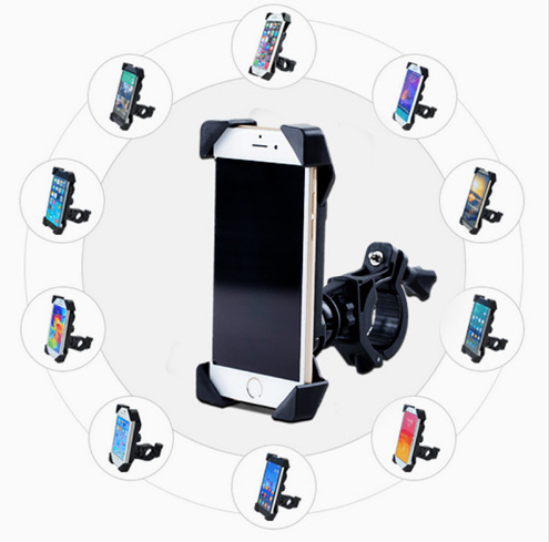 MTB Bicycle Phone Holder Durable ABS Secure Grip 360-Degree Rotation Adjustable