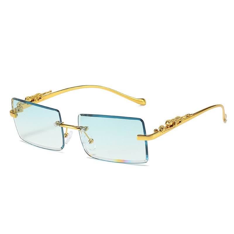 Rimless Square Sunglasses UV400 Polarized Scratch Resistant Lightweight Durable