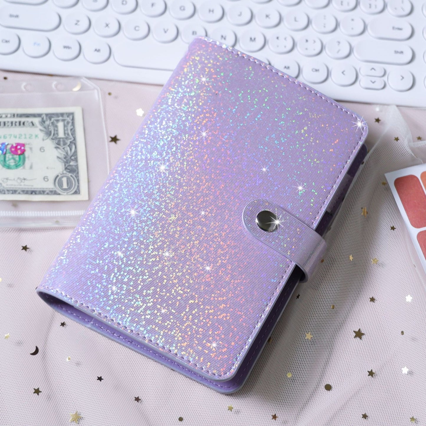 A6 Glitter Bookkeeping Notebook Budget Financial Planning Manual Accounts Book