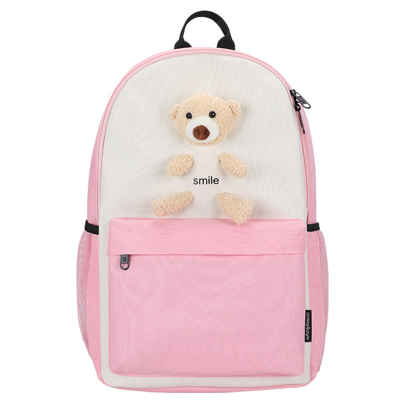 Oxford Cloth Backpack Lightweight Adjustable Straps Schoolbag Cartoon Pattern