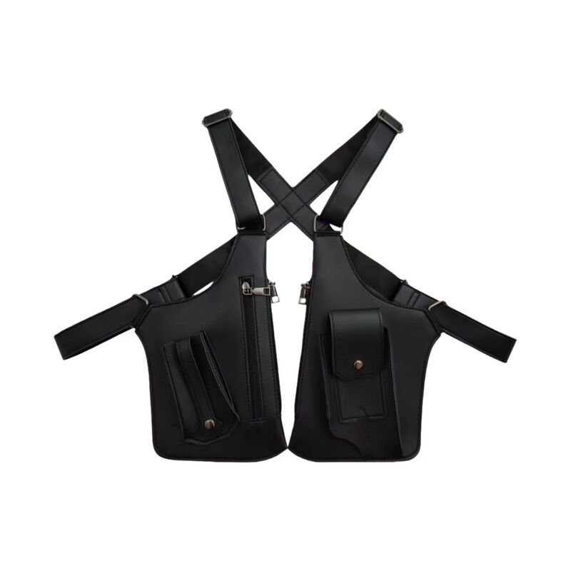 Faux Leather Underarm Sling Bag with Hidden Pocket Anti-Theft Adjustable Strap