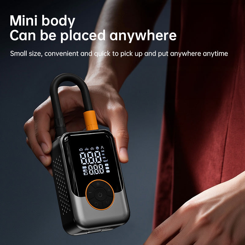 Digital Wireless Inflator for Tyres, Sports Balls, USB Rechargeable, Lightweight