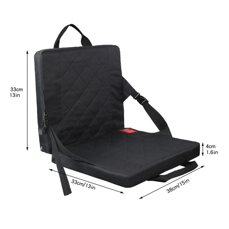 Heated Outdoor Seat Cushion with Adjustable Heat for Camping and Fishing Trips