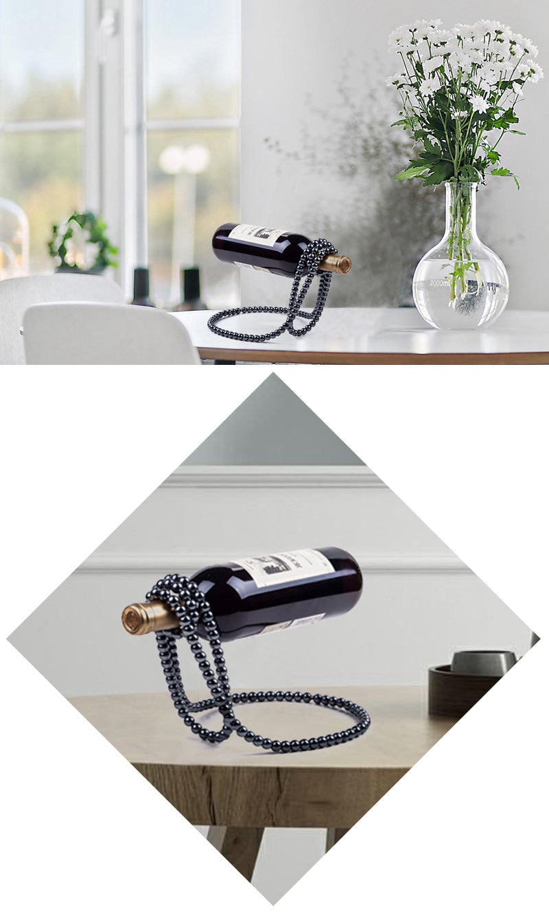Pearl Wine Rack Elegant Holder for Champagne White Decor Home Decoration
