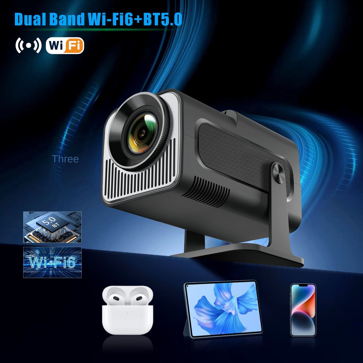 HY320 HD Projector 4K Ultra HD Short Throw Home Cinema Wall Projector Display