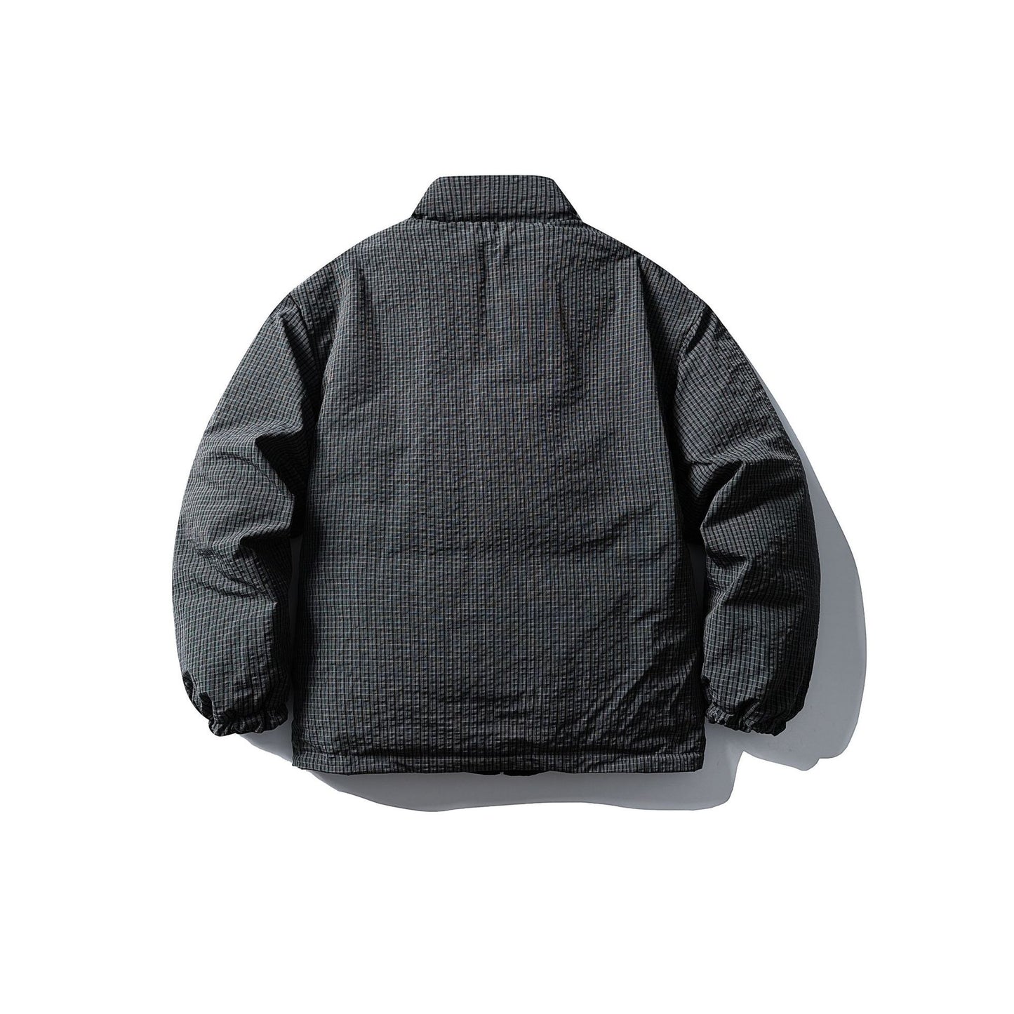 Men's Reversible High Collar Puffer Jacket Winter Coat with Durable Loose Fit