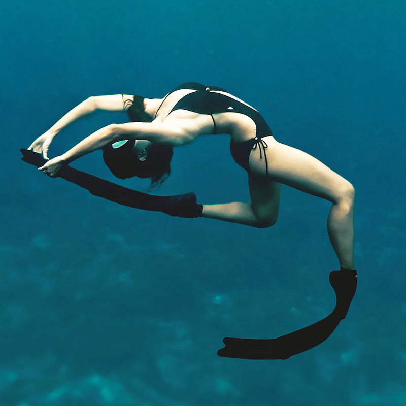 Professional Long Freediving Fins Snorkeling Spearfishing TPR PP Anti Skid Gear