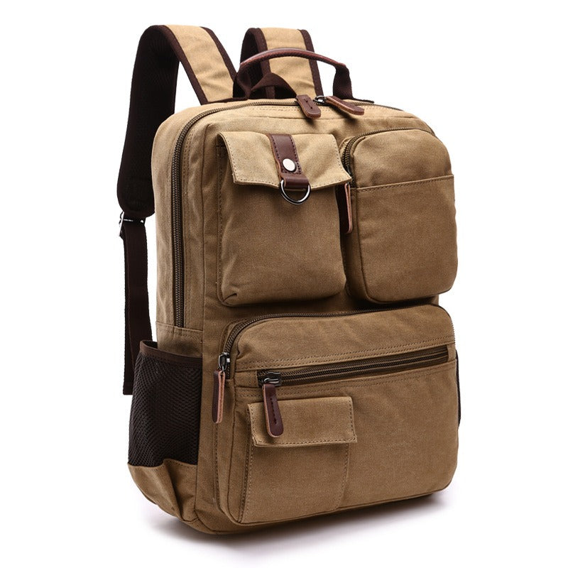 Waxed Canvas Rucksack Durable Outdoor Travel Backpack 20-35L Waterproof Hiking