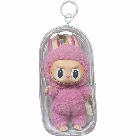 Storage Bag For Labubu Figure 17cm Transparent Thick Durable Weather Resistant