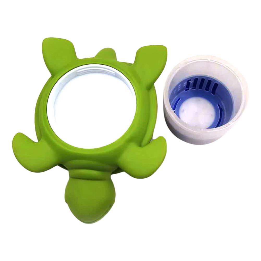 Vinyl Turtle Pool Chlorine Dispenser 3 Inch Tablet Floating Storage Capacity