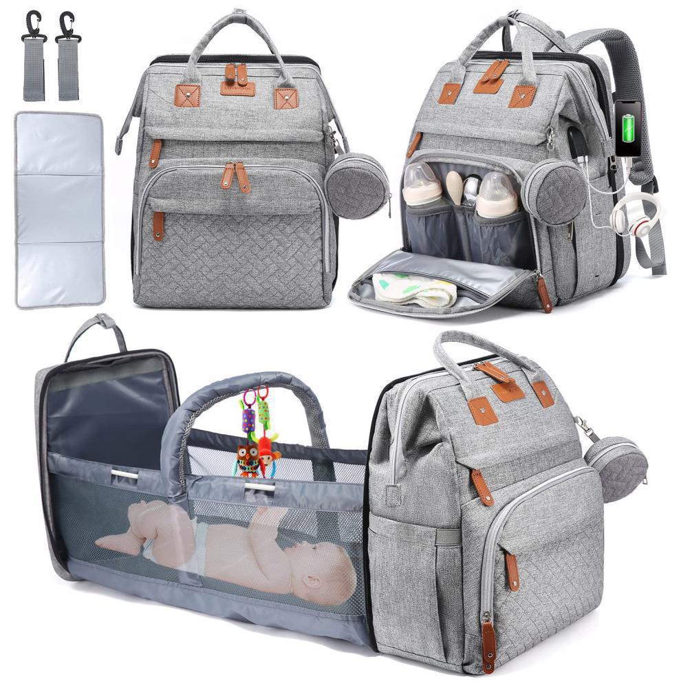 Large Capacity Baby Backpack Integrated Crib Mosquito Defence Travel Essential