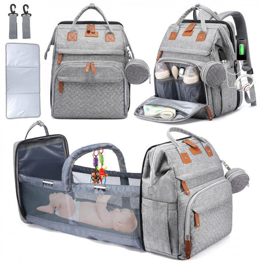 Large Capacity Baby Backpack Integrated Crib Mosquito Defence Travel Essential
