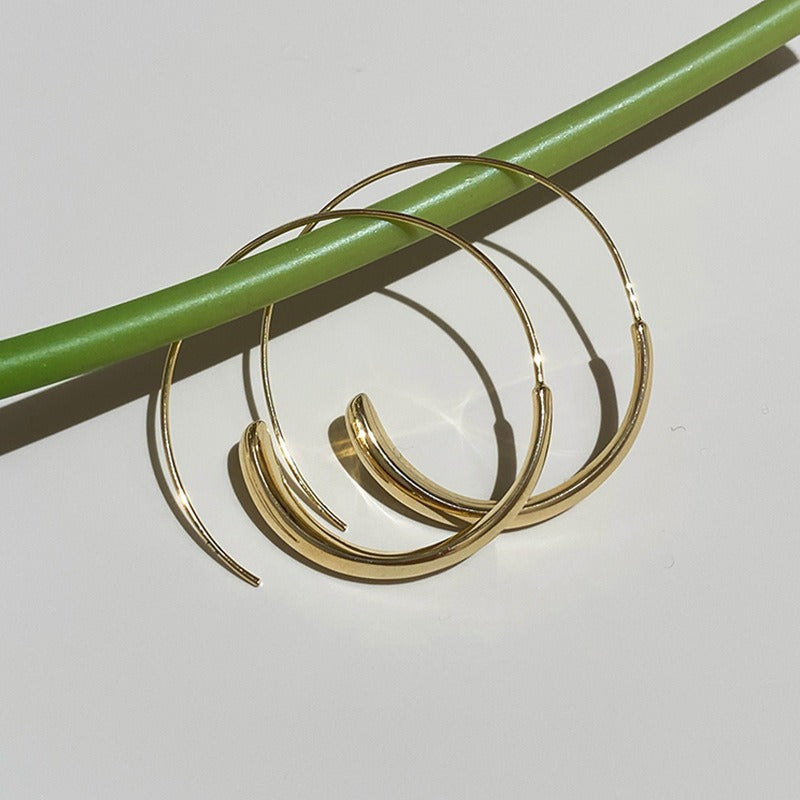 Exaggerated Round Circle Earrings Simple Ear Hooks for Women Fashion Jewelry
