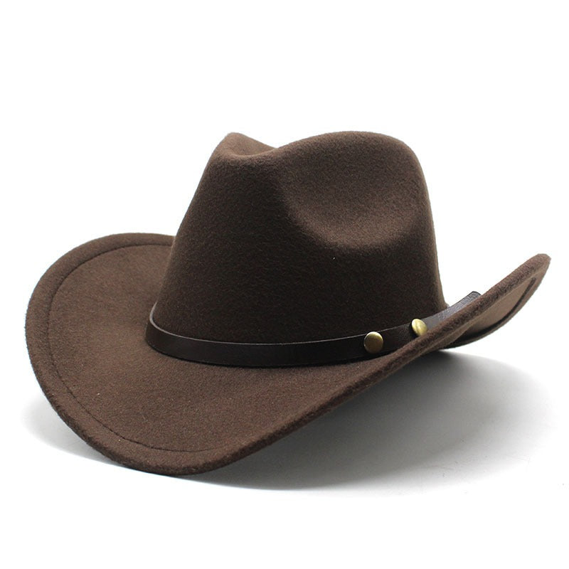 Western US Denim and Felt Equestrian Jazz Hat for Horseback Riders Unisex Fit