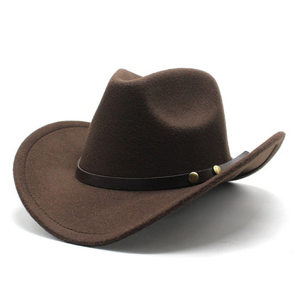 Western US Denim and Felt Equestrian Jazz Hat for Horseback Riders Unisex Fit