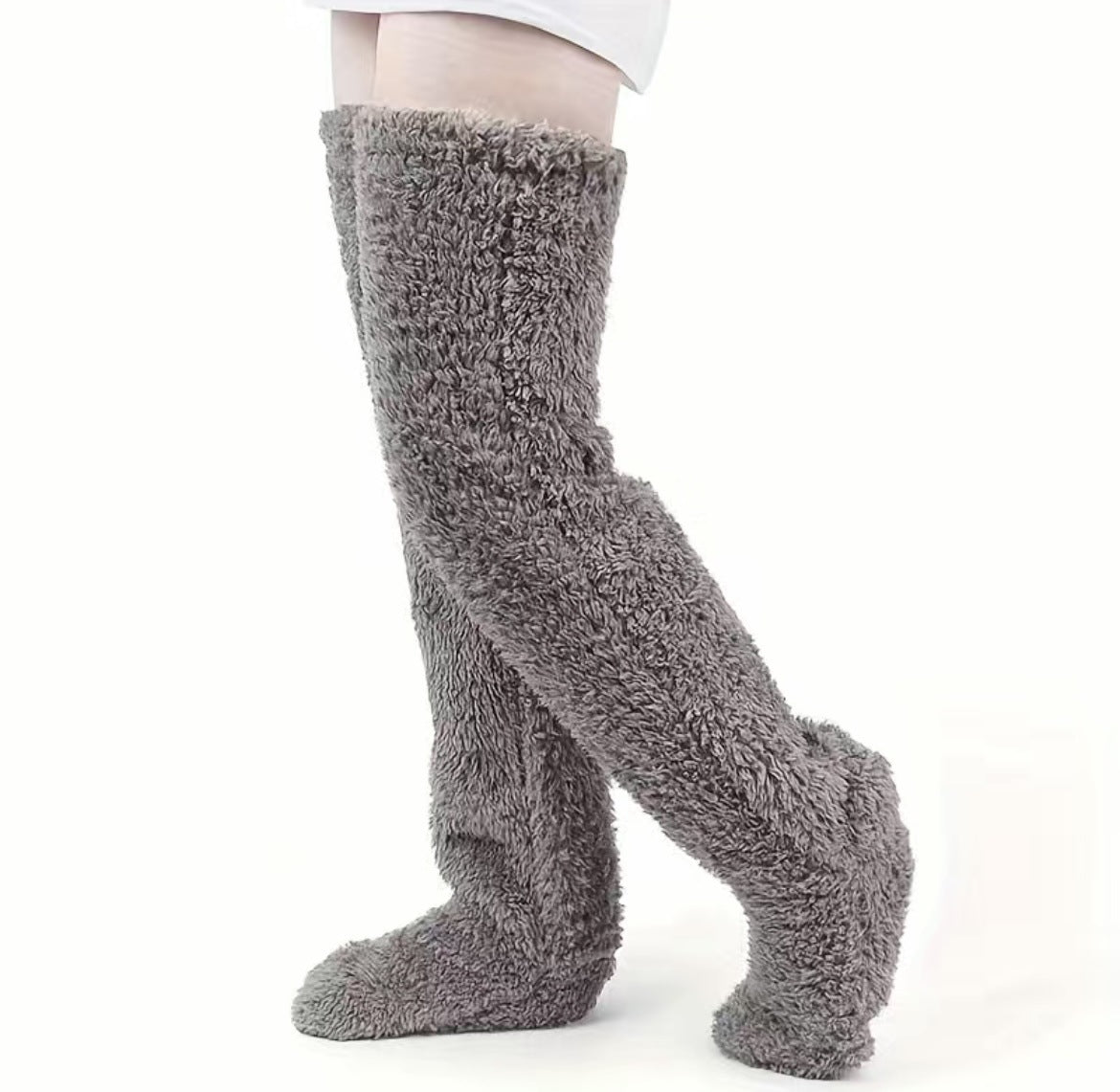 Ultra-Warm Plush Leg Warmers Long Socks Unisex Thick Thermal Knee Pads 13 Colours