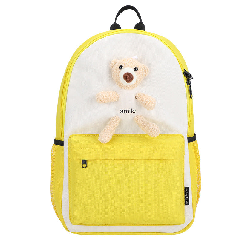 Oxford Cloth Backpack Lightweight Adjustable Straps Schoolbag Cartoon Pattern
