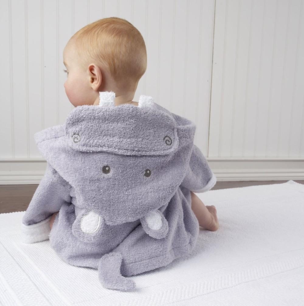 Adorable Hooded Animal Baby Bathrobe Ages 0-2 | Soft, Comfortable, Fun Designs