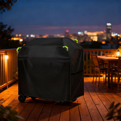 Waterproof BBQ Grill Cover with UV Protection, Drawstring, Reflective Handles