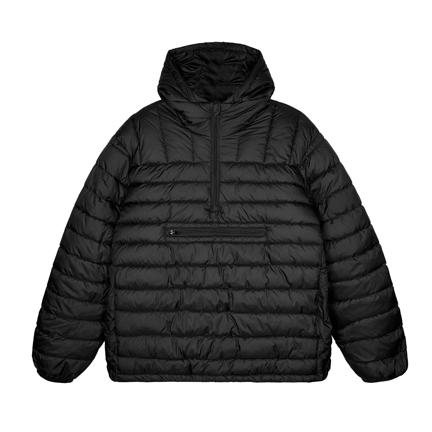 Men's Duck Down Insulated Zip-Up Jacket for Cold Weather with Loose Fit Design