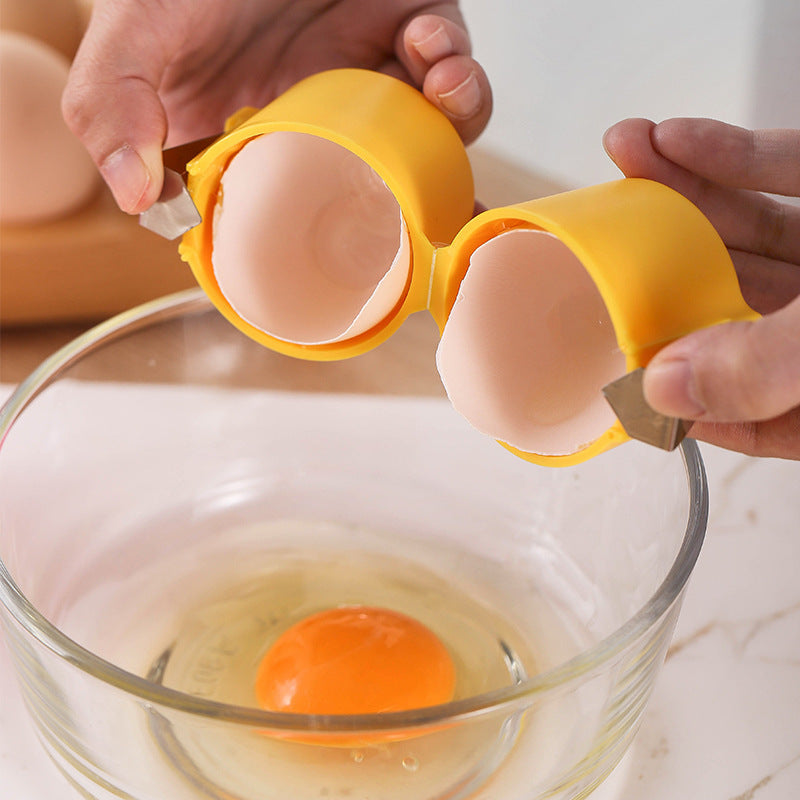Egg Shell Opener Speedy Beater Round Metal Kitchen Accessory Efficient Essential