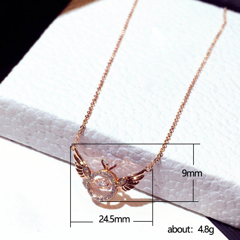 Rose Gold Tone Angel Wing Necklace Chain Necklace Jewellery Design Wings