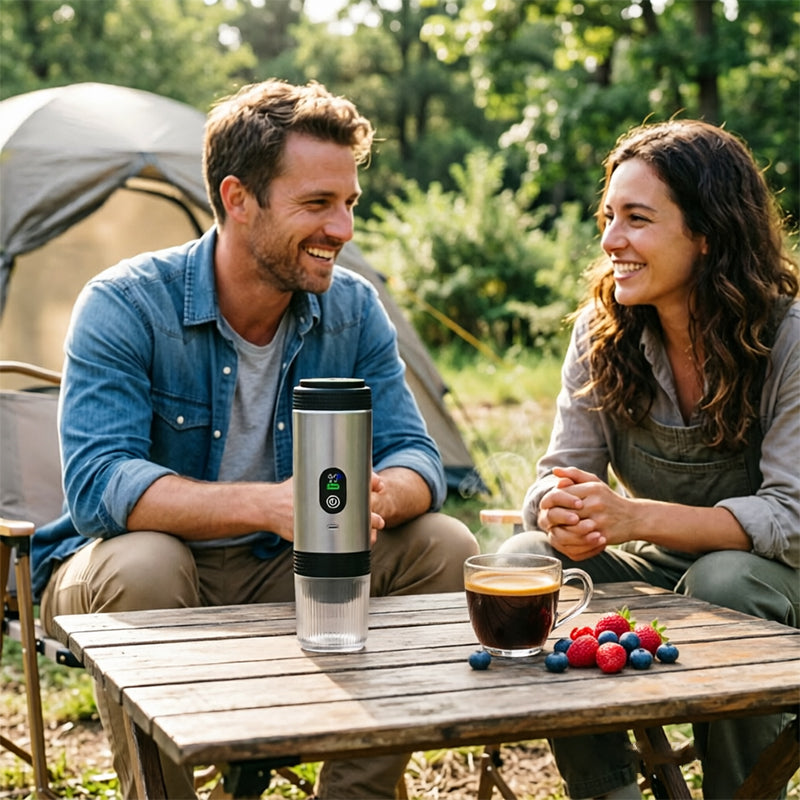 Portable Espresso Machine Digital Display 3in1 Capsule Ground Coffee Maker