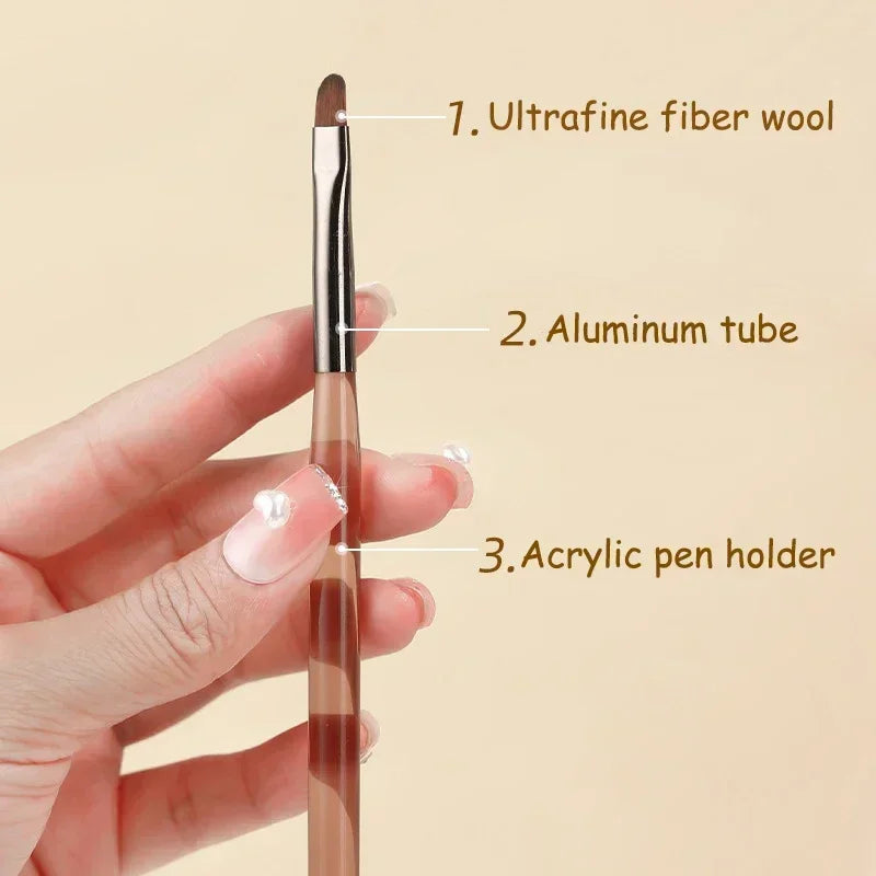 Set of 9 UV Gel Nail Art Brush Set Liner Acrylic Detail Brushes Manicure Beauty