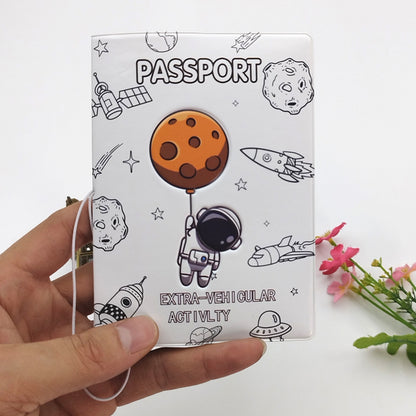 Astronaut Themed Passport Sleeve with RFID Blocking for Secure Travel Protection