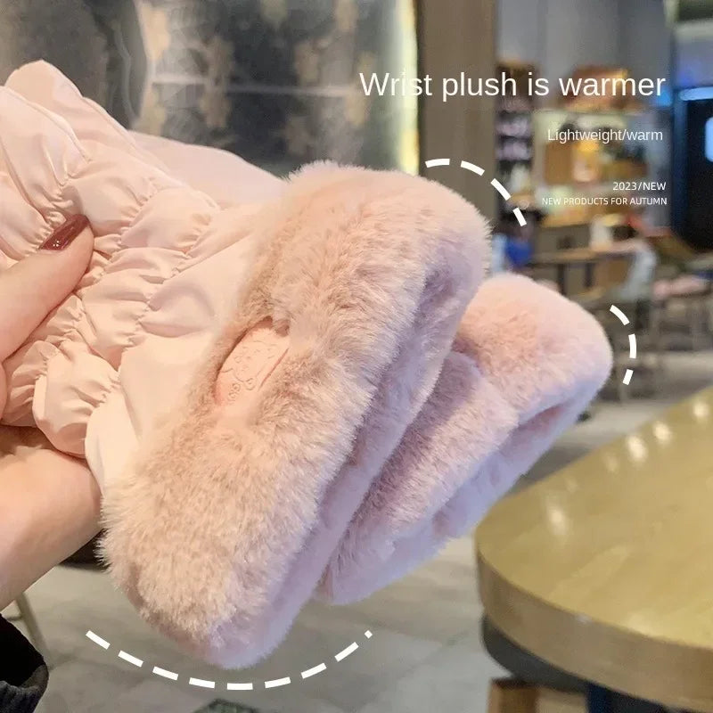 Women's Winter Fleece Gloves Thermal Insulated Skiing Cycling Mountaineering Warm