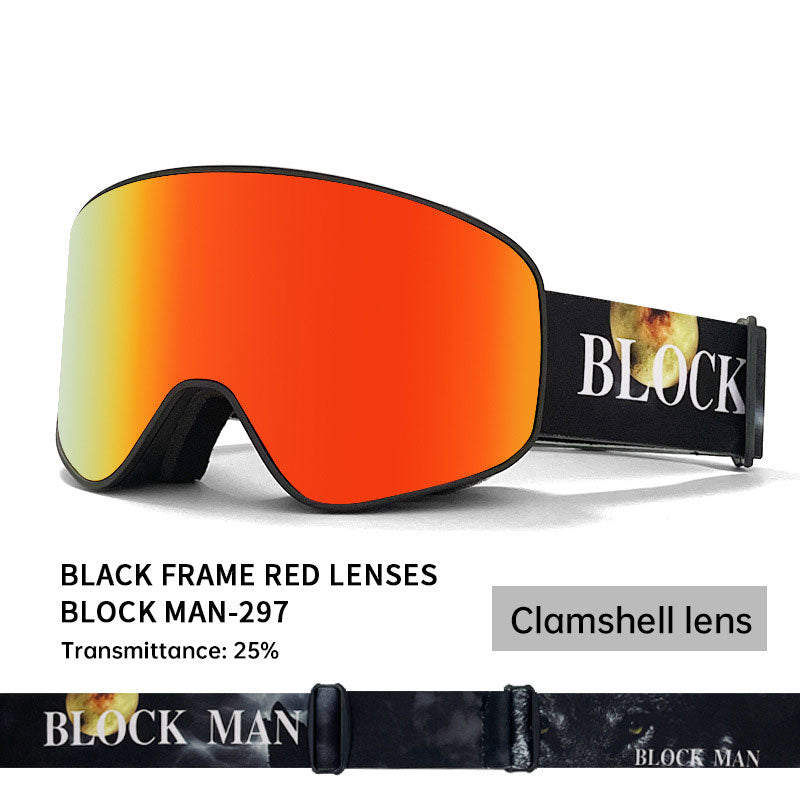 Winter Sports Ski Goggles Double Layer UV Protection Anti-Fog Adjustable Fit