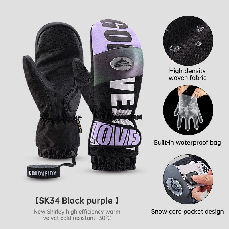 Winter Ski Gloves Thermal Insulation Waterproof Windproof Touchscreen Warmth
