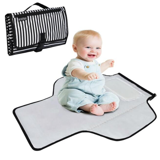 Portable Foldable Baby Changing Mat Waterproof Travel Diaper Pad Storage Pockets