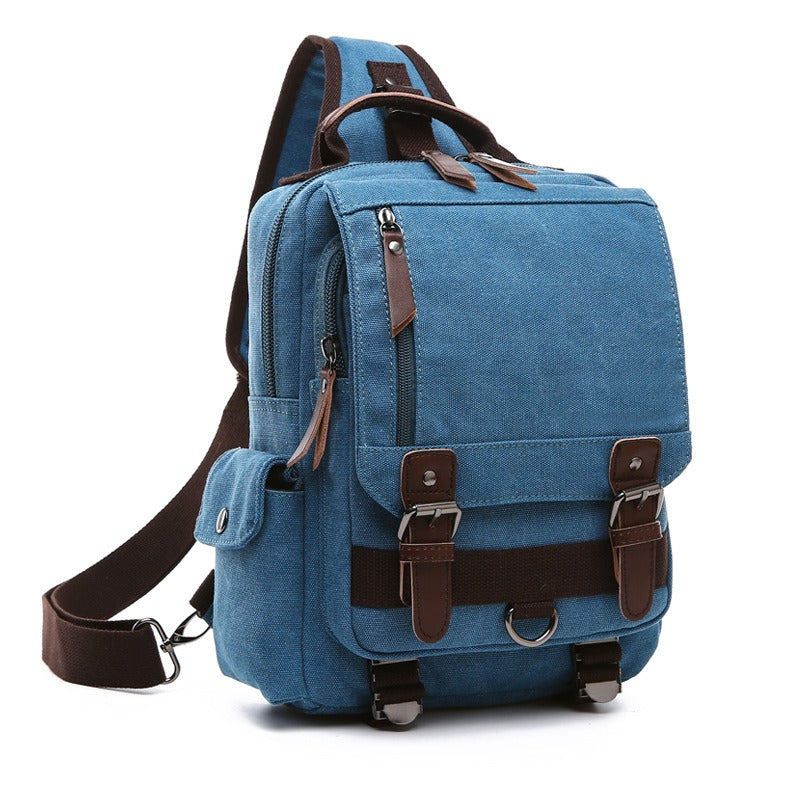 Men's Women's Canvas Backpack Travel Shoulder Bag Laptop Rucksack School Bags
