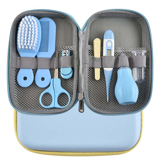 8pcs Baby Grooming Kit Nail Scissors, Brush & Comb, Health Tools, Toddler Gift Set