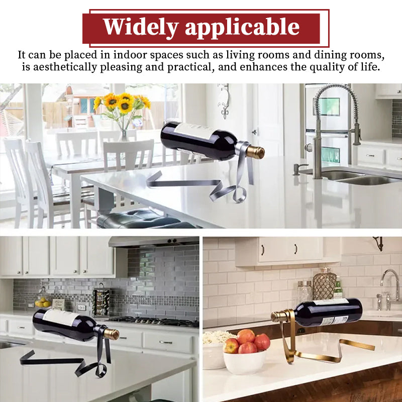 Wall Mounted Metal Wine Rack Display Organizer Ample Bottle Storage Capacity