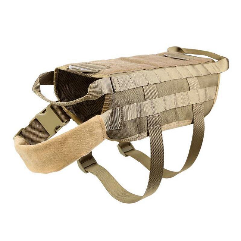 K9 Tactical Dog Vest Harness Combat Waterproof Training Gear Khaki Camo Black