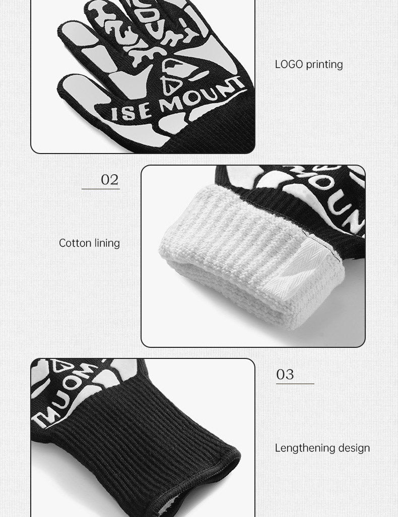 Silicone BBQ Gloves Offering Thermal Resistance Maximum 800 Degrees Protection
