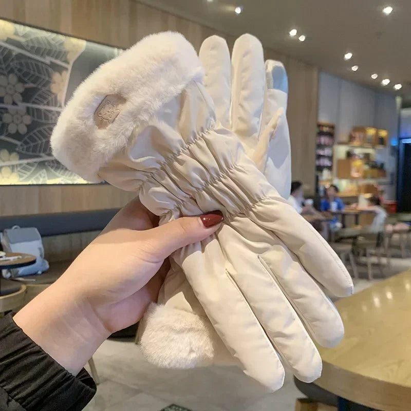 Women's Winter Fleece Gloves Thermal Insulated Skiing Cycling Mountaineering Warm