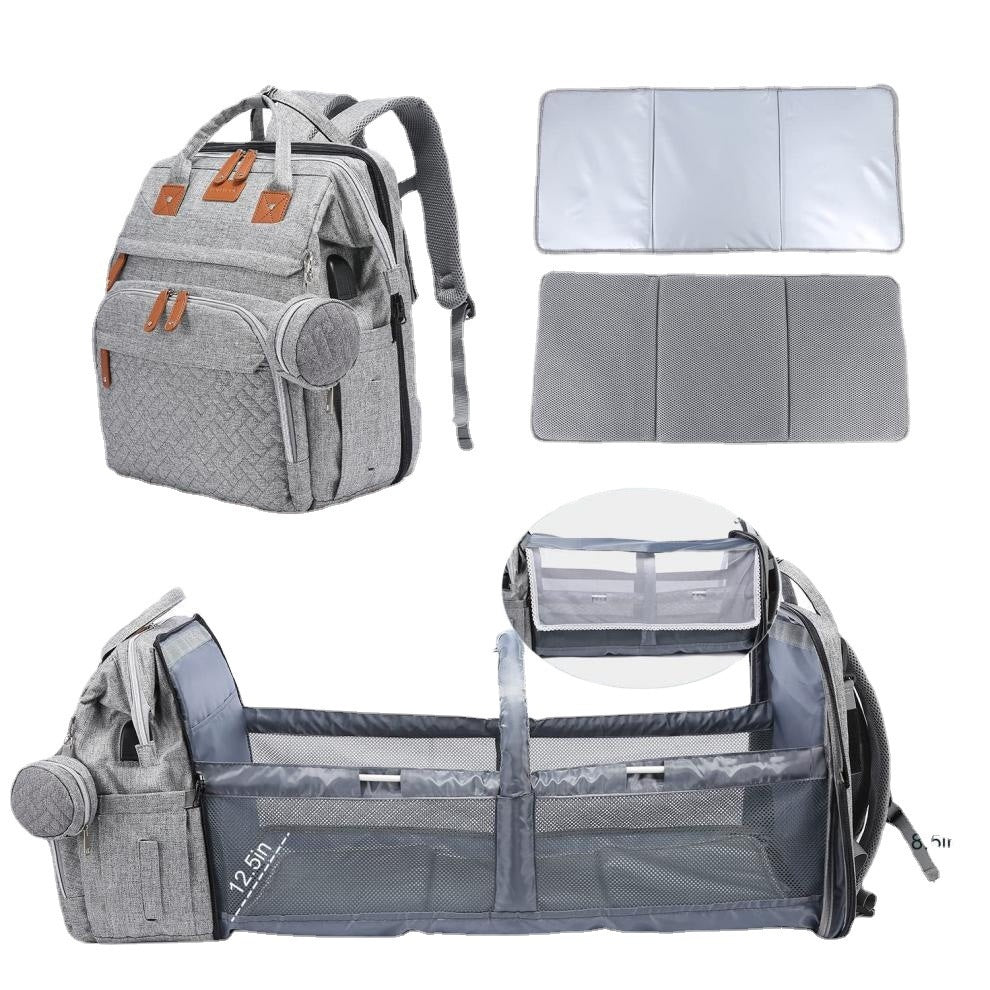 Large Capacity Baby Backpack Integrated Crib Mosquito Defence Travel Essential