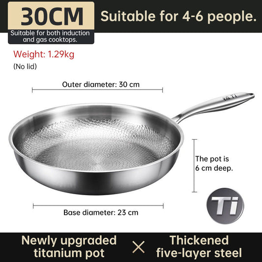 30cm Pure Titanium Nonstick Frying Pan Scratch Resistant Home Kitchen Cookware