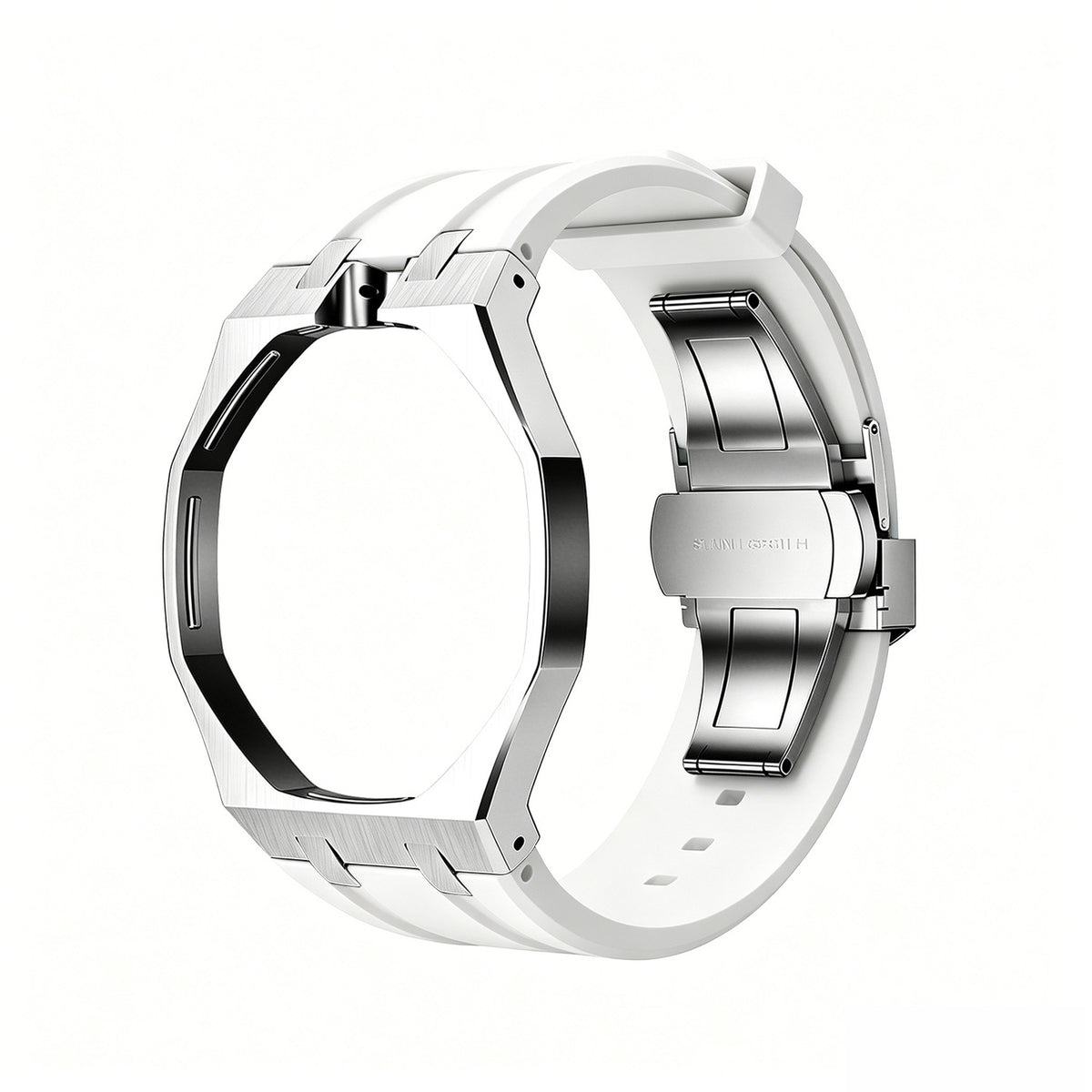 For AP x Swatch Royal Pop Metal Case Silicone Strap 3 12 Crown Steel Clasp